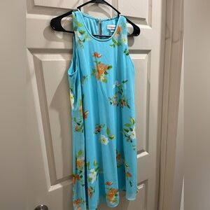 Calvin Klein Floral Sleeveless Sun or Beach dress. Size 8